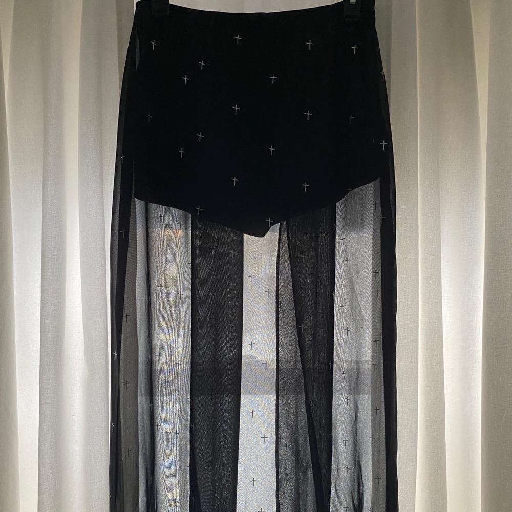 Material Girl Sheer Full Length Skirt